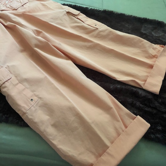 Ralph Lauren Peach Cuffed Cargo/Capri Pants Size 4 - Picture 8 of 11